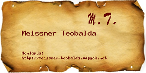 Meissner Teobalda névjegykártya